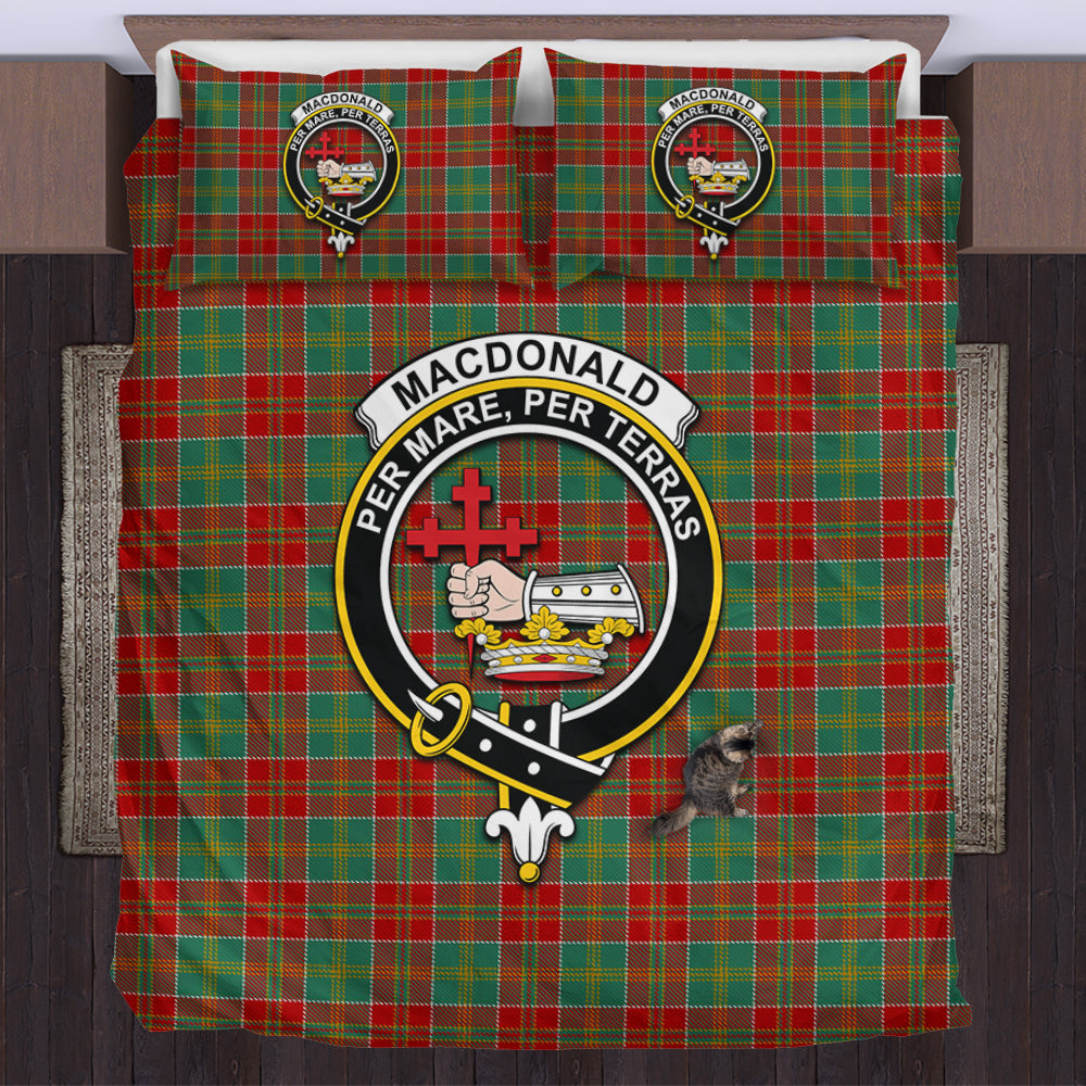 MacDonald of Kingsburgh Tartan Bedding Set with Family Crest US Bedding Set - Tartan Vibes Clothing