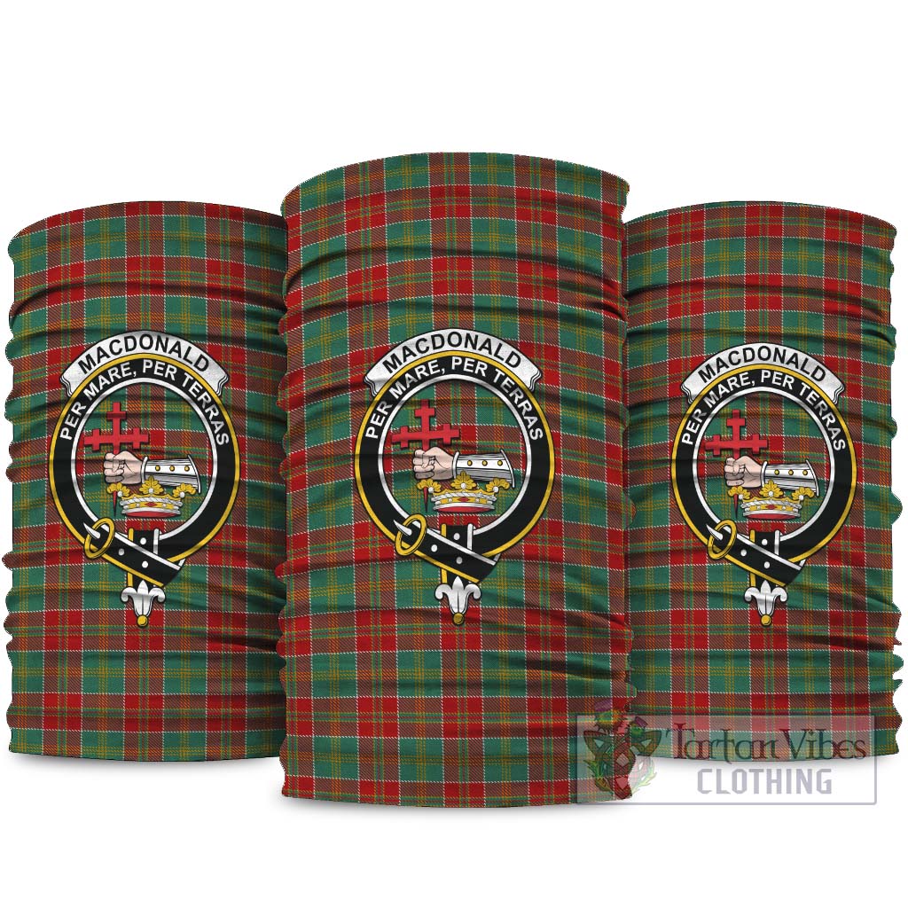 MacDonald of Kingsburgh Tartan Neck Gaiters, Tartan Bandanas, Tartan Head Band with Family Crest