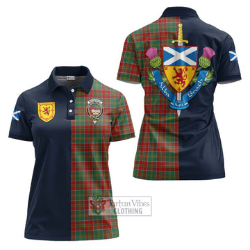 MacDonald of Kingsburgh Tartan Women's Polo Shirt Alba with Scottish Lion Royal Arm Half Style