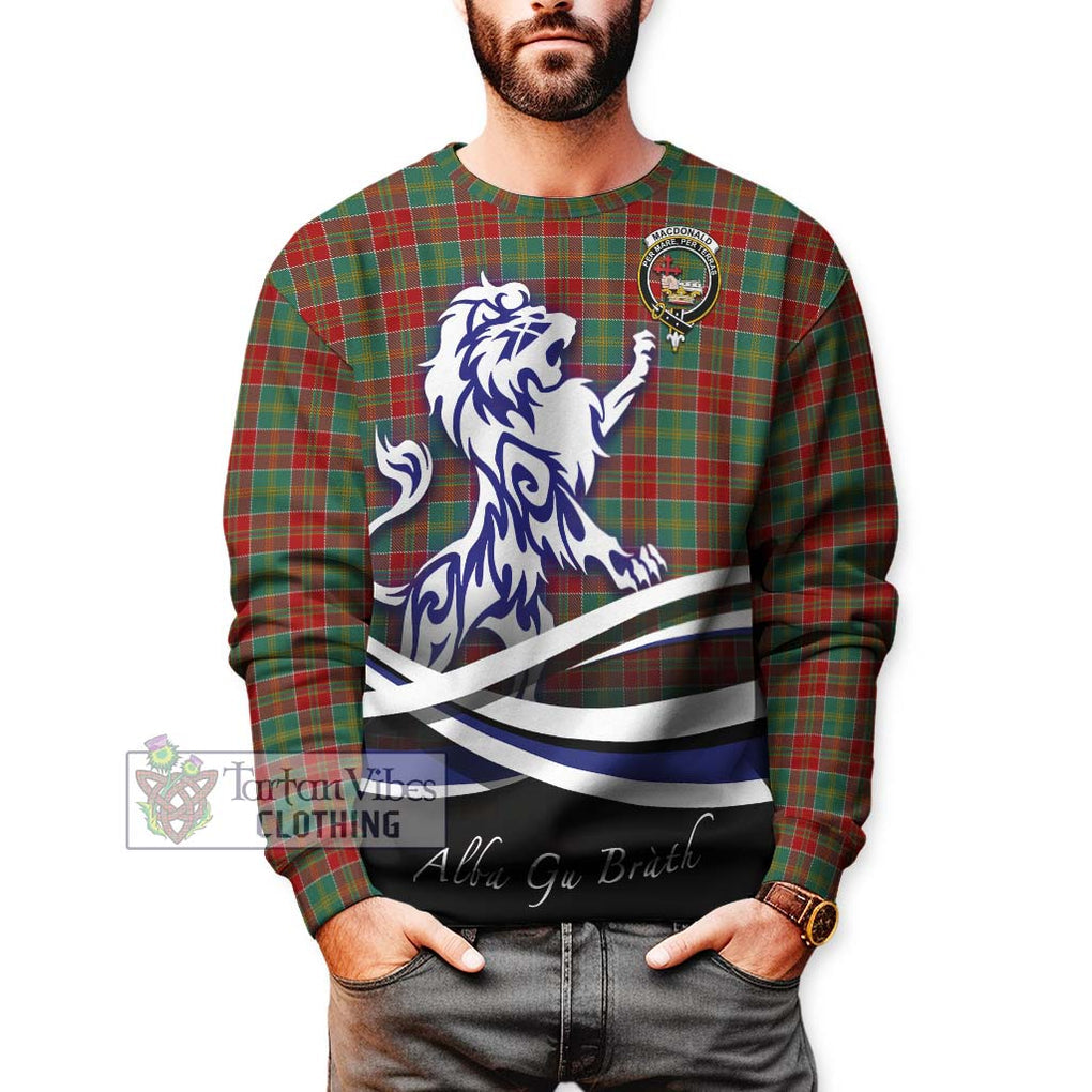 MacDonald of Kingsburgh Tartan Sweatshirt with Alba Gu Brath Regal Lion Emblem Unisex - Tartanvibesclothing Shop