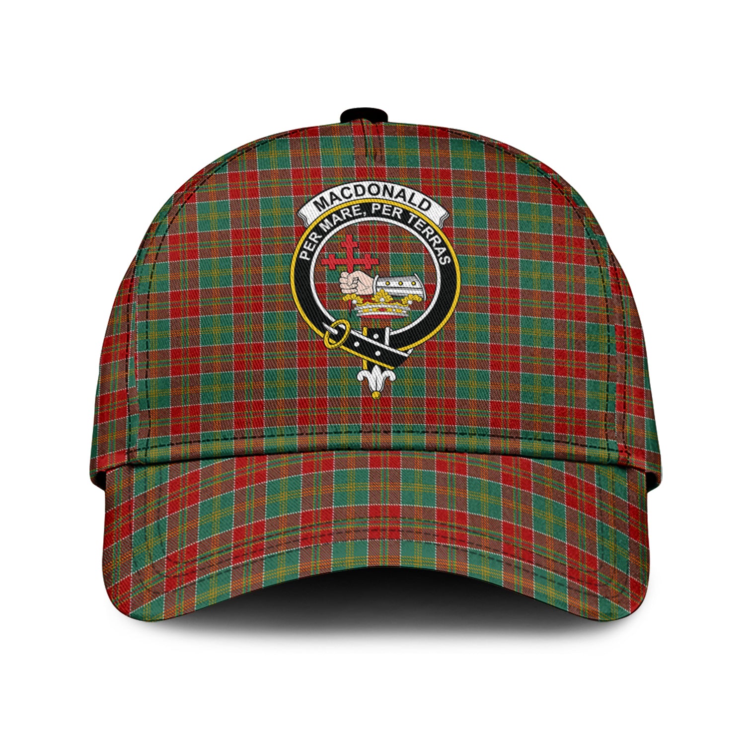 MacDonald of Kingsburgh Tartan Classic Cap with Family Crest Classic Cap Universal Fit - Tartan Vibes Clothing