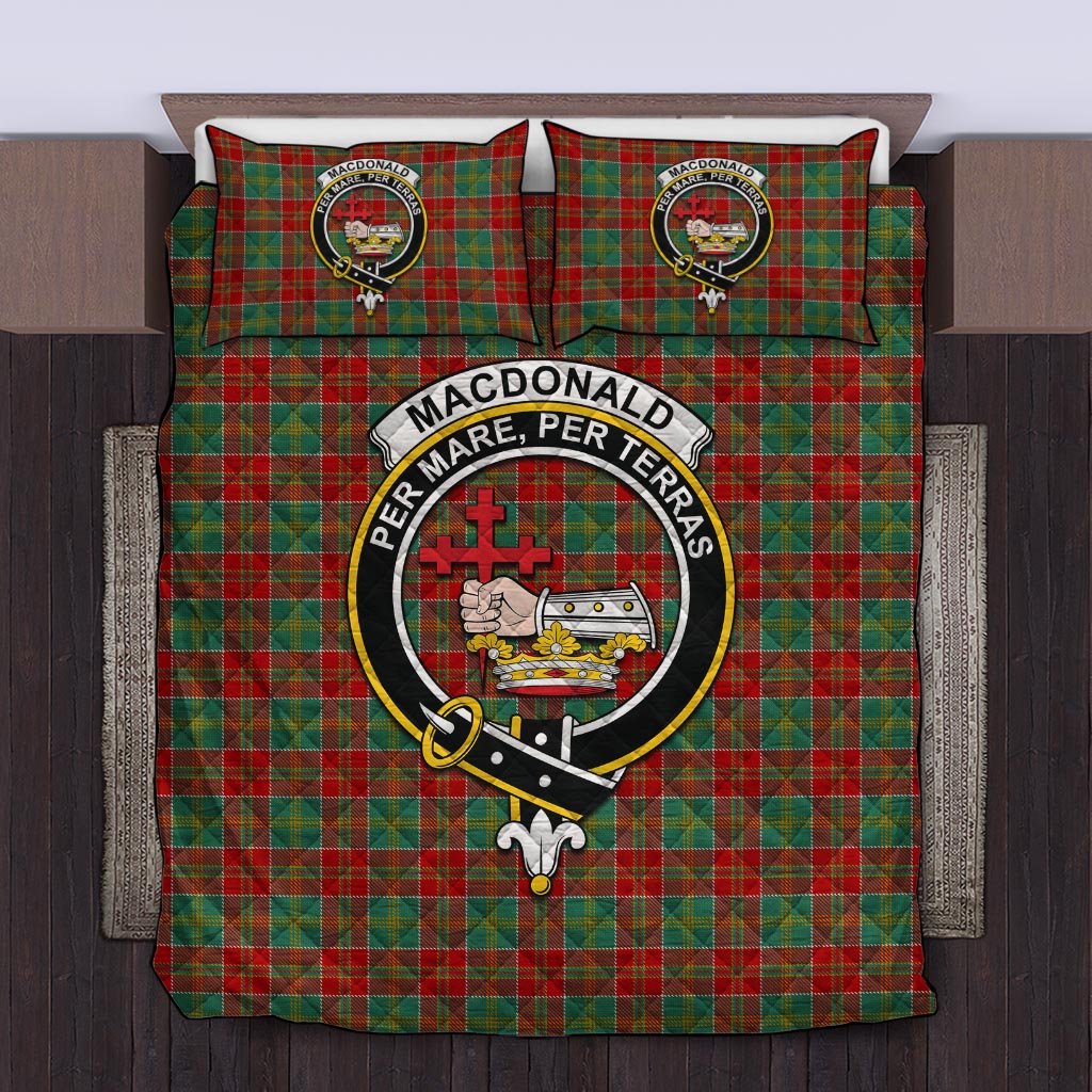 MacDonald of Kingsburgh Tartan Quilt Bed Set with Family Crest Twin - Tartan Vibes Clothing