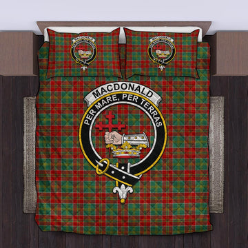 MacDonald of Kingsburgh Tartan Quilt Bed Set with Family Crest