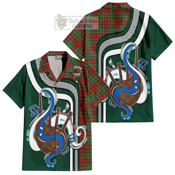 MacDonald of Kingsburgh Tartan Short Sleeve Button Shirt with Epic Bagpipe Style