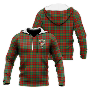 MacDonald of Kingsburgh Tartan Knitted Hoodie with Family Crest