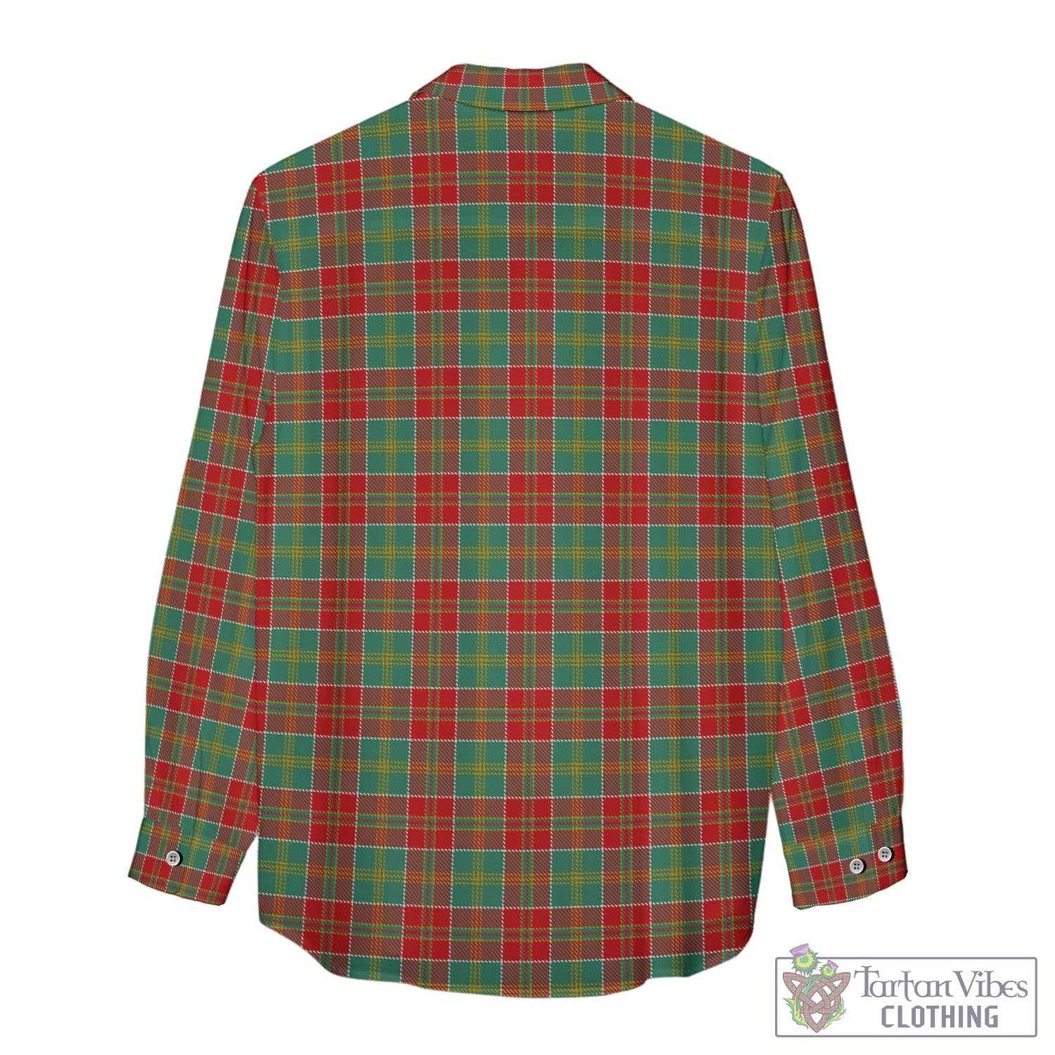 Tartan Vibes Clothing MacDonald of Kingsburgh Tartan Womens Casual Shirt with Family Crest