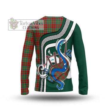 MacDonald of Kingsburgh Tartan Long Sleeve T-Shirt with Epic Bagpipe Style