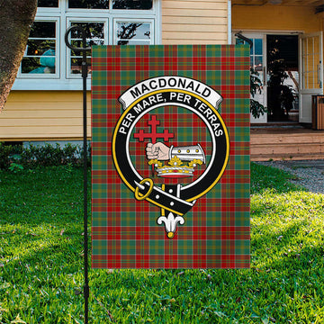 MacDonald of Kingsburgh Tartan Flag with Family Crest