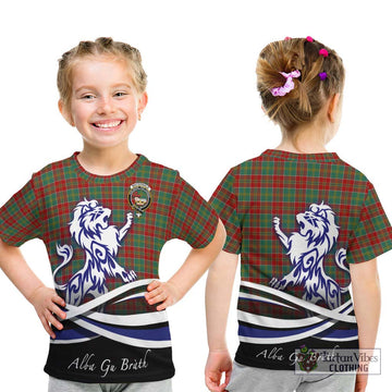 MacDonald of Kingsburgh Tartan Kid T-Shirt with Alba Gu Brath Regal Lion Emblem