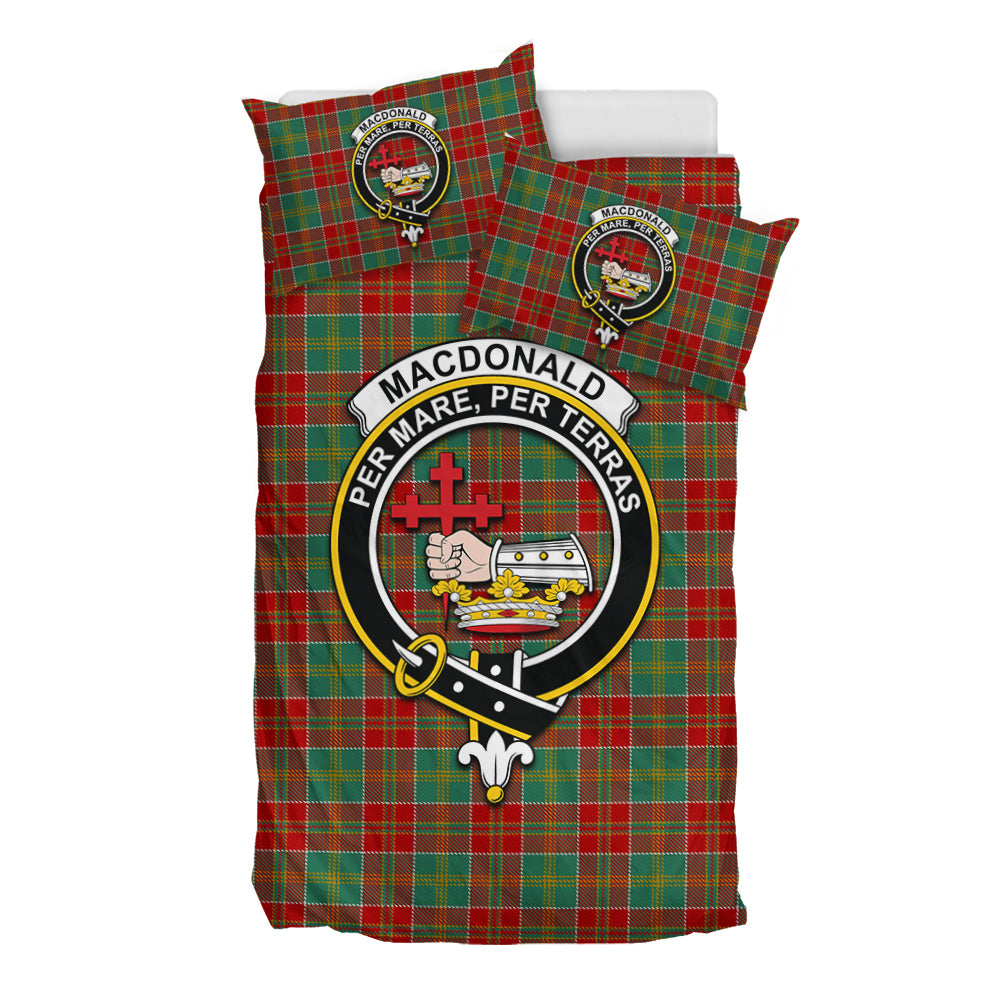 MacDonald of Kingsburgh Tartan Bedding Set with Family Crest - Tartan Vibes Clothing