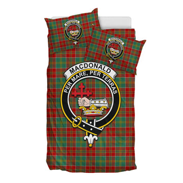 MacDonald of Kingsburgh Tartan Bedding Set with Family Crest