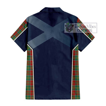 MacDonald of Kingsburgh Tartan Short Sleeve Button Shirt with Family Crest and Lion Rampant Vibes Sport Style