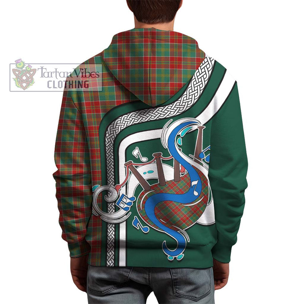 MacDonald of Kingsburgh Tartan Hoodie with Epic Bagpipe Style - Tartanvibesclothing Shop