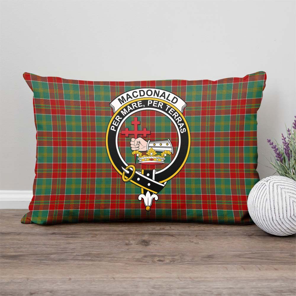 MacDonald of Kingsburgh Tartan Pillow Cover with Family Crest Rectangle Pillow Cover - Tartanvibesclothing