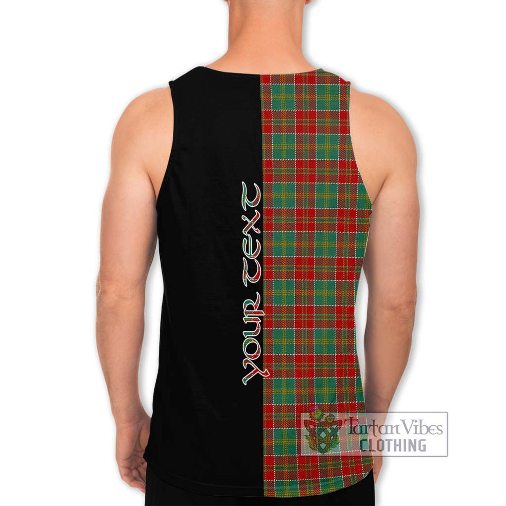 MacDonald of Kingsburgh Tartan Men's Tank Top with Family Crest and Half Of Me Style - Tartanvibesclothing Shop