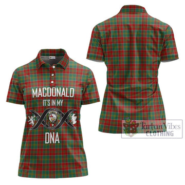 MacDonald of Kingsburgh Tartan Women's Polo Shirt with Family Crest DNA In Me Style