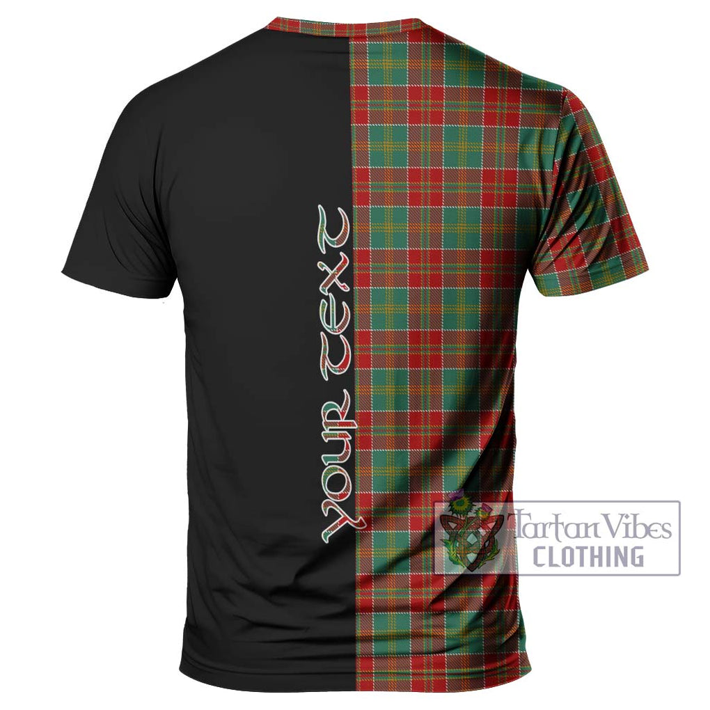 MacDonald of Kingsburgh Tartan T-Shirt with Family Crest and Half Of Me Style - Tartanvibesclothing Shop