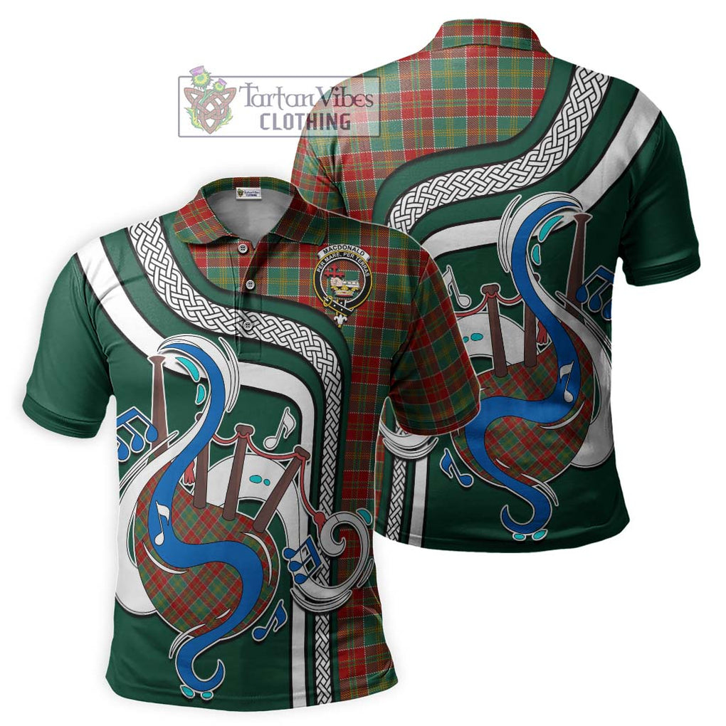 Tartan Vibes Clothing MacDonald of Kingsburgh Tartan Polo Shirt with Epic Bagpipe Style