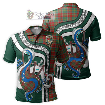 MacDonald of Kingsburgh Tartan Polo Shirt with Epic Bagpipe Style