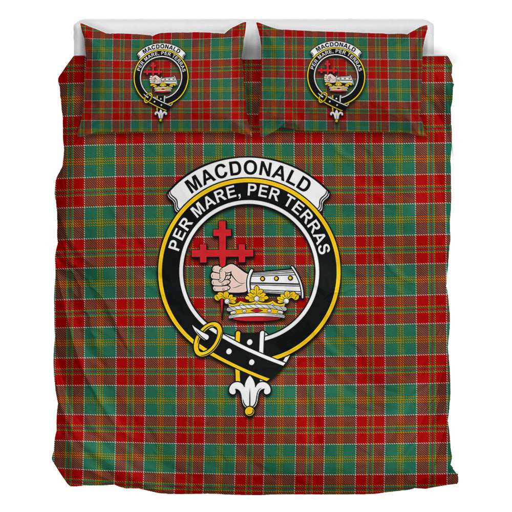 MacDonald of Kingsburgh Tartan Bedding Set with Family Crest - Tartan Vibes Clothing