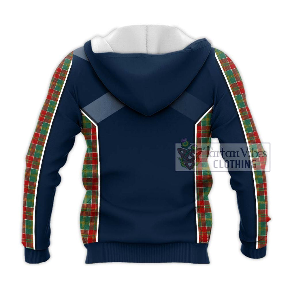 MacDonald of Kingsburgh Tartan Knitted Hoodie with Family Crest and Lion Rampant Vibes Sport Style - Tartan Vibes Clothing