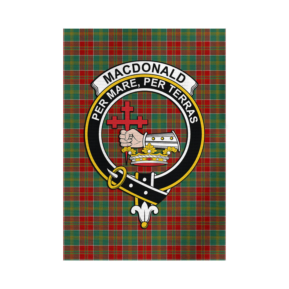 MacDonald of Kingsburgh Tartan Flag with Family Crest - Tartan Vibes Clothing