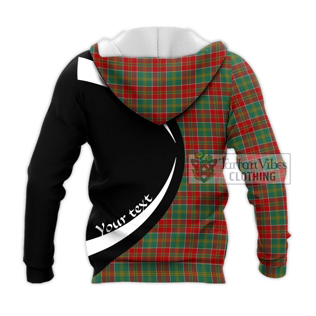 MacDonald of Kingsburgh Tartan Knitted Hoodie with Family Crest Circle Style - Tartan Vibes Clothing