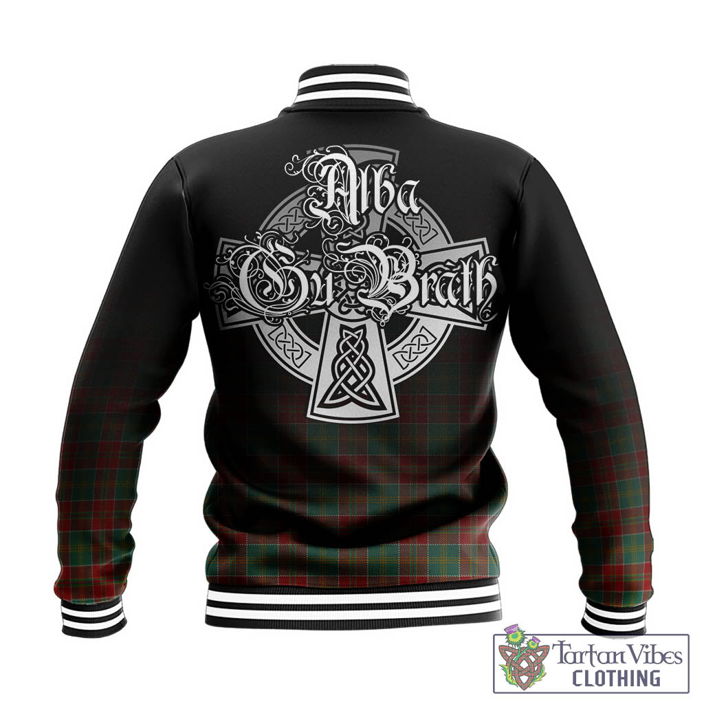 Tartan Vibes Clothing MacDonald of Kingsburgh Tartan Baseball Jacket Featuring Alba Gu Brath Family Crest Celtic Inspired