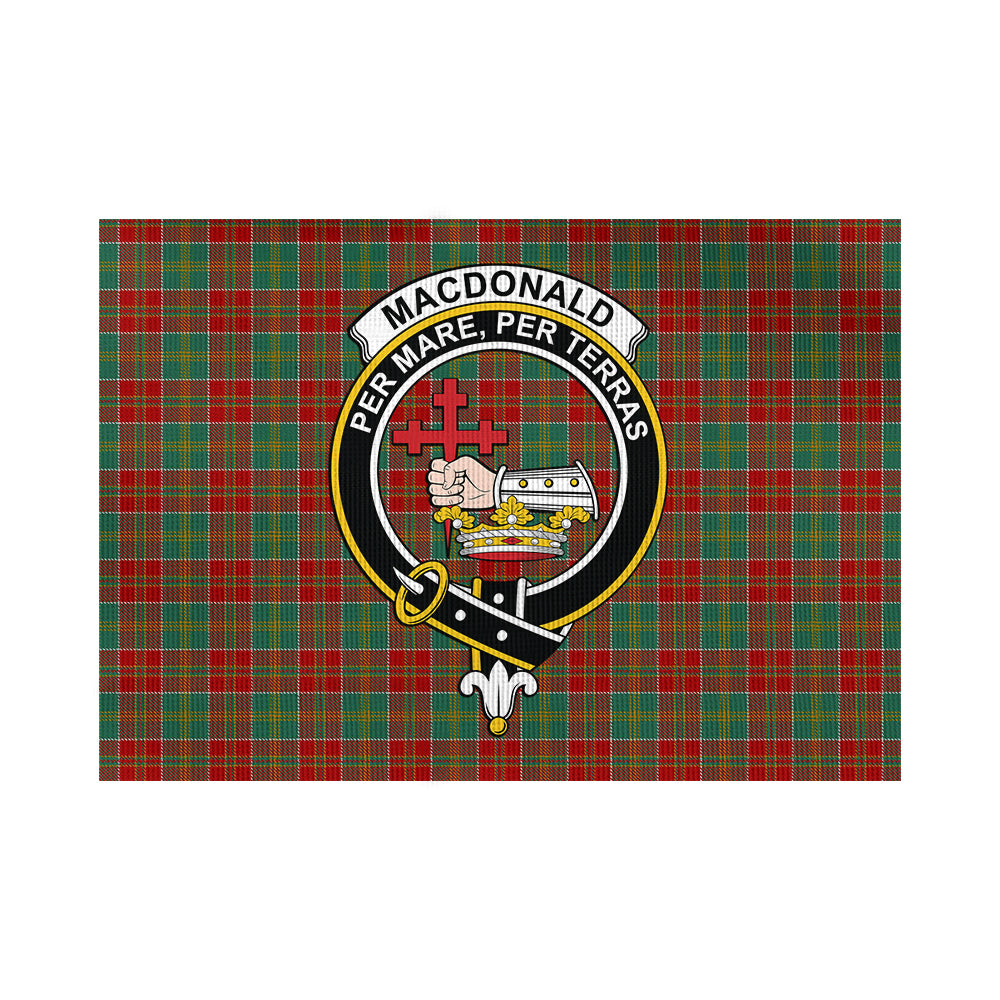 MacDonald of Kingsburgh Tartan Flag with Family Crest - Tartan Vibes Clothing