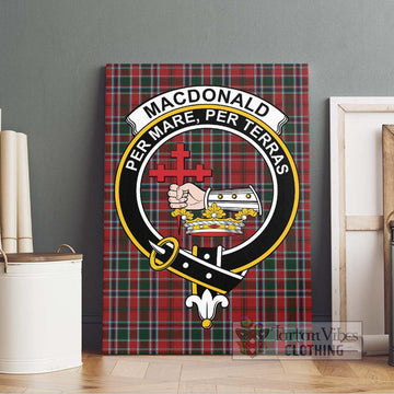 MacDonald of Lochmaddy Tartan Canvas Print Wall Art with Family Crest