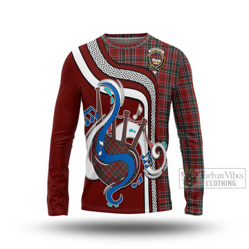 MacDonald of Lochmaddy Tartan Long Sleeve T-Shirt with Epic Bagpipe Style