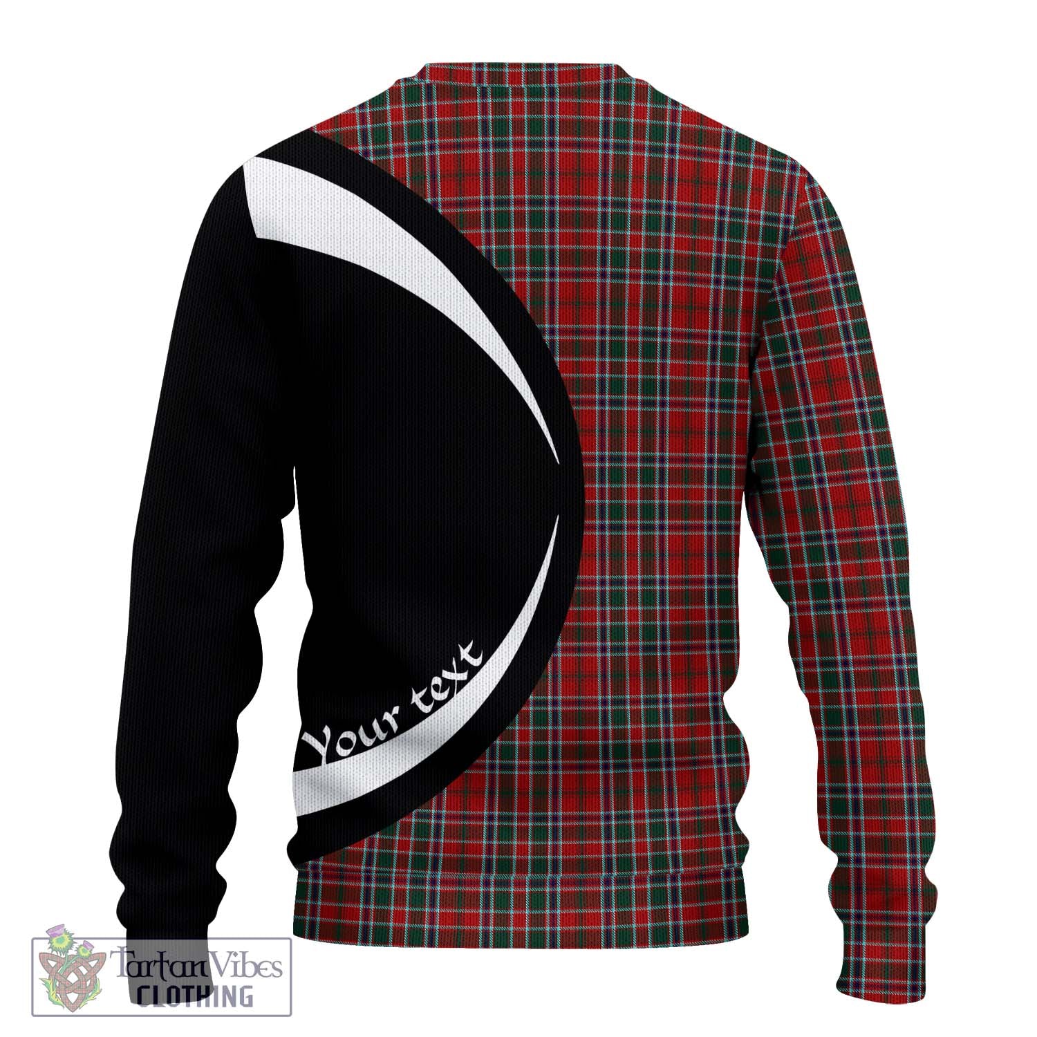 MacDonald of Lochmaddy Tartan Knitted Sweater with Family Crest Circle Style - Tartan Vibes Clothing