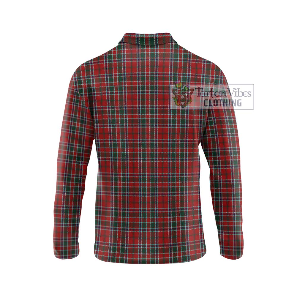 MacDonald of Lochmaddy Tartan Long Sleeve Polo Shirt with Family Crest DNA In Me Style - Tartanvibesclothing Shop