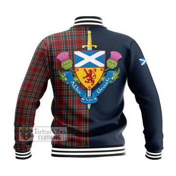 MacDonald of Lochmaddy Tartan Baseball Jacket Alba with Scottish Lion Royal Arm Half Style