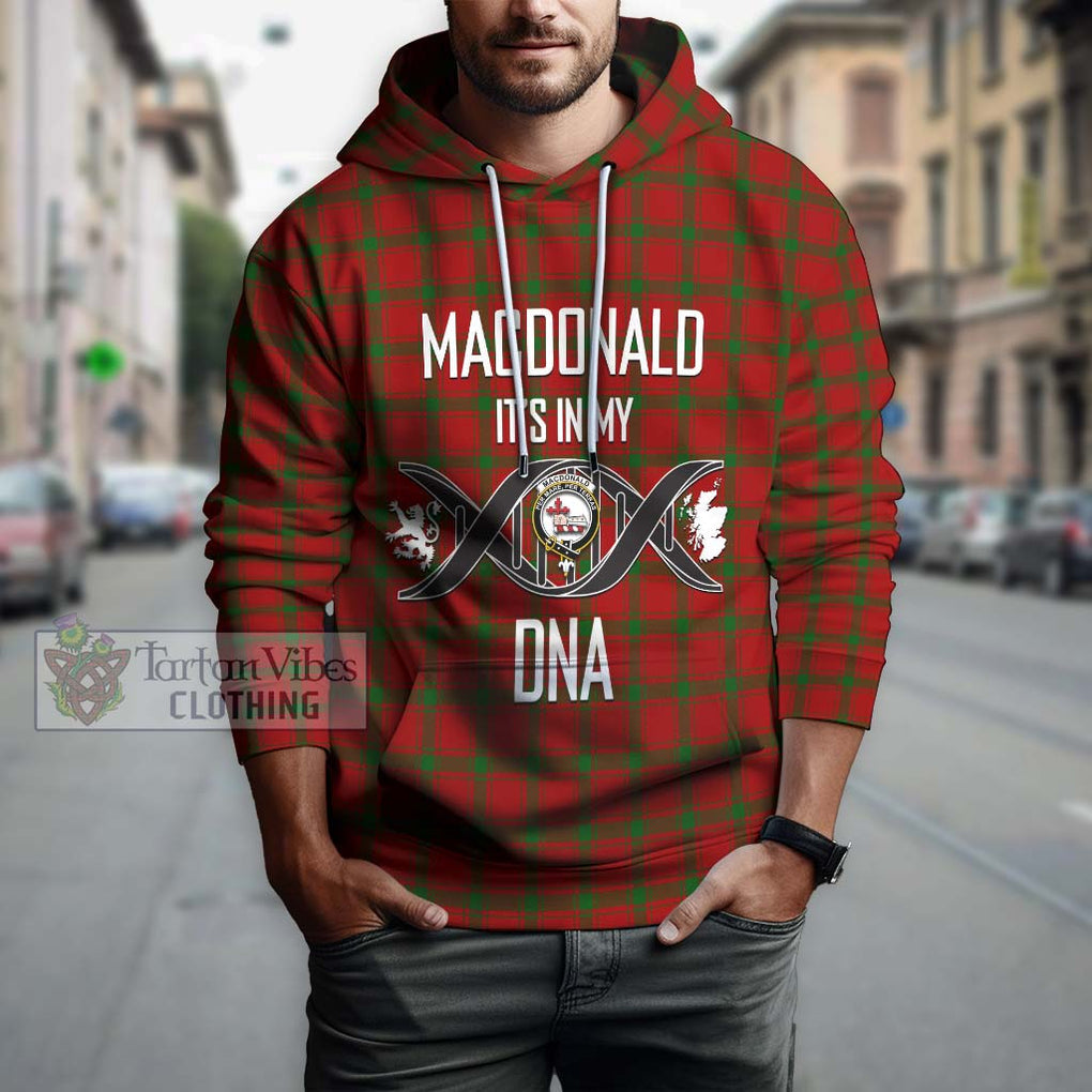 MacDonald (McDonald) of Sleat Tartan Hoodie with Family Crest DNA In Me Style Pullover Hoodie - Tartanvibesclothing Shop