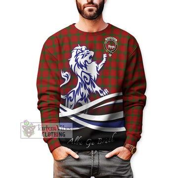 MacDonald (McDonald) of Sleat Tartan Sweatshirt with Alba Gu Brath Regal Lion Emblem