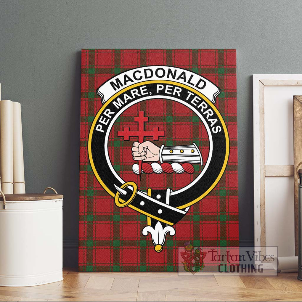 MacDonald (McDonald) of Sleat Tartan Canvas Print Wall Art with Family Crest Without Frame - Tartan Vibes Clothing