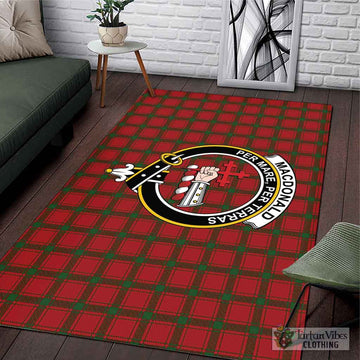 MacDonald of Sleat Tartan Area Rug with Family Crest