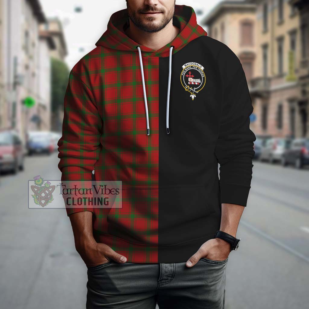 Tartan Vibes Clothing MacDonald of Sleat Tartan Hoodie with Family Crest and Half Of Me Style