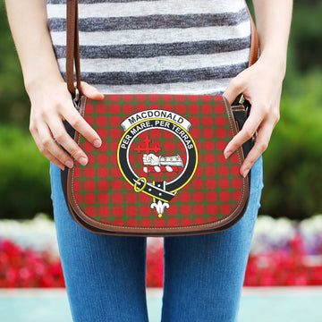 MacDonald (McDonald) of Sleat Tartan Saddle Bag with Family Crest