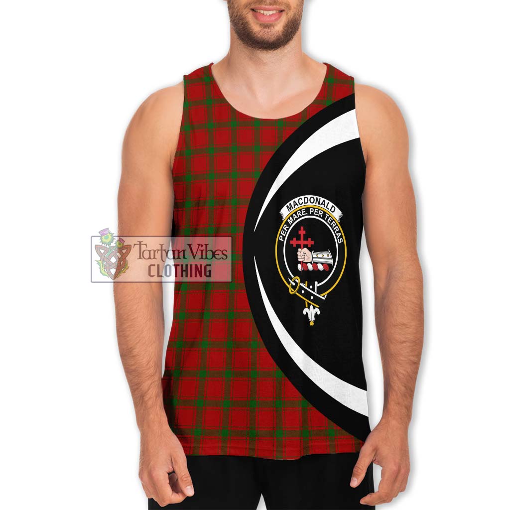 Tartan Vibes Clothing MacDonald of Sleat Tartan Men's Tank Top with Family Crest Circle Style