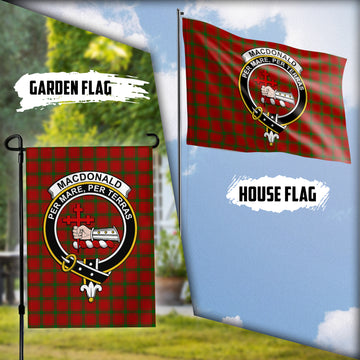 MacDonald of Sleat Tartan Flag with Family Crest
