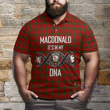 MacDonald (McDonald) of Sleat Tartan Polo Shirt with Family Crest DNA In Me Style