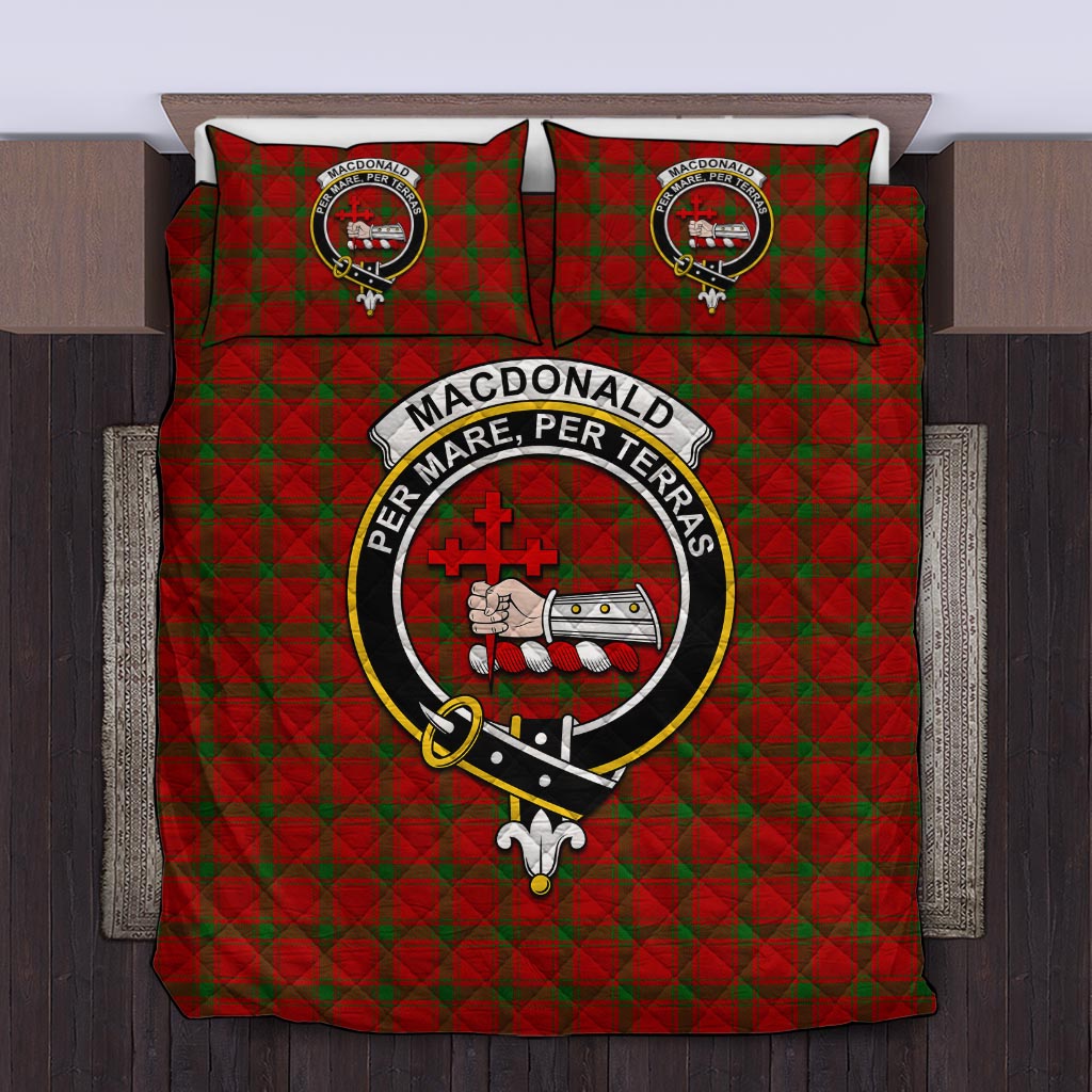 MacDonald of Sleat Tartan Quilt Bed Set with Family Crest Twin - Tartanvibesclothing
