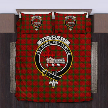 MacDonald of Sleat Tartan Quilt Bed Set with Family Crest