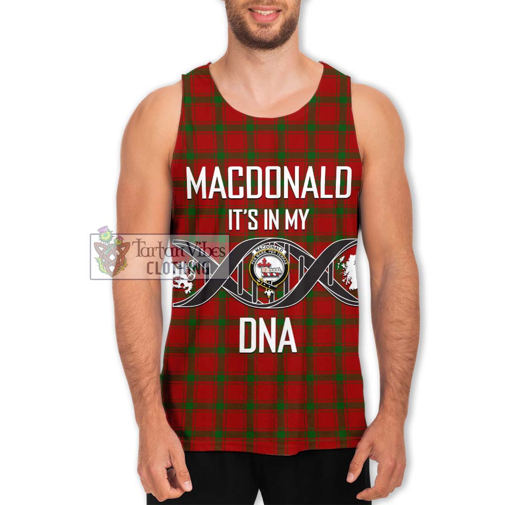 Tartan Vibes Clothing MacDonald of Sleat Tartan Men's Tank Top with Family Crest DNA In Me Style