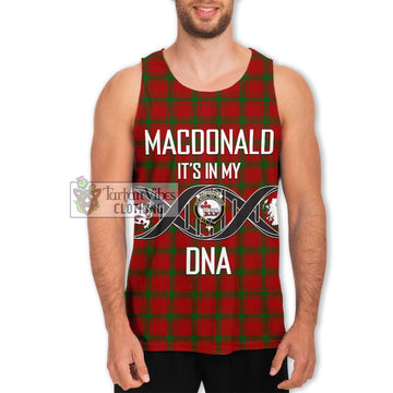 MacDonald (McDonald) of Sleat Tartan Men's Tank Top with Family Crest DNA In Me Style