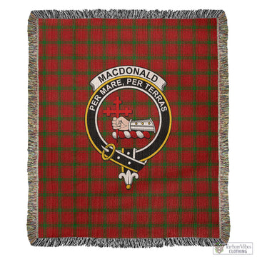 MacDonald of Sleat Tartan Woven Blanket with Family Crest