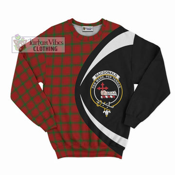 MacDonald (McDonald) of Sleat Tartan Sweatshirt with Family Crest Circle Style