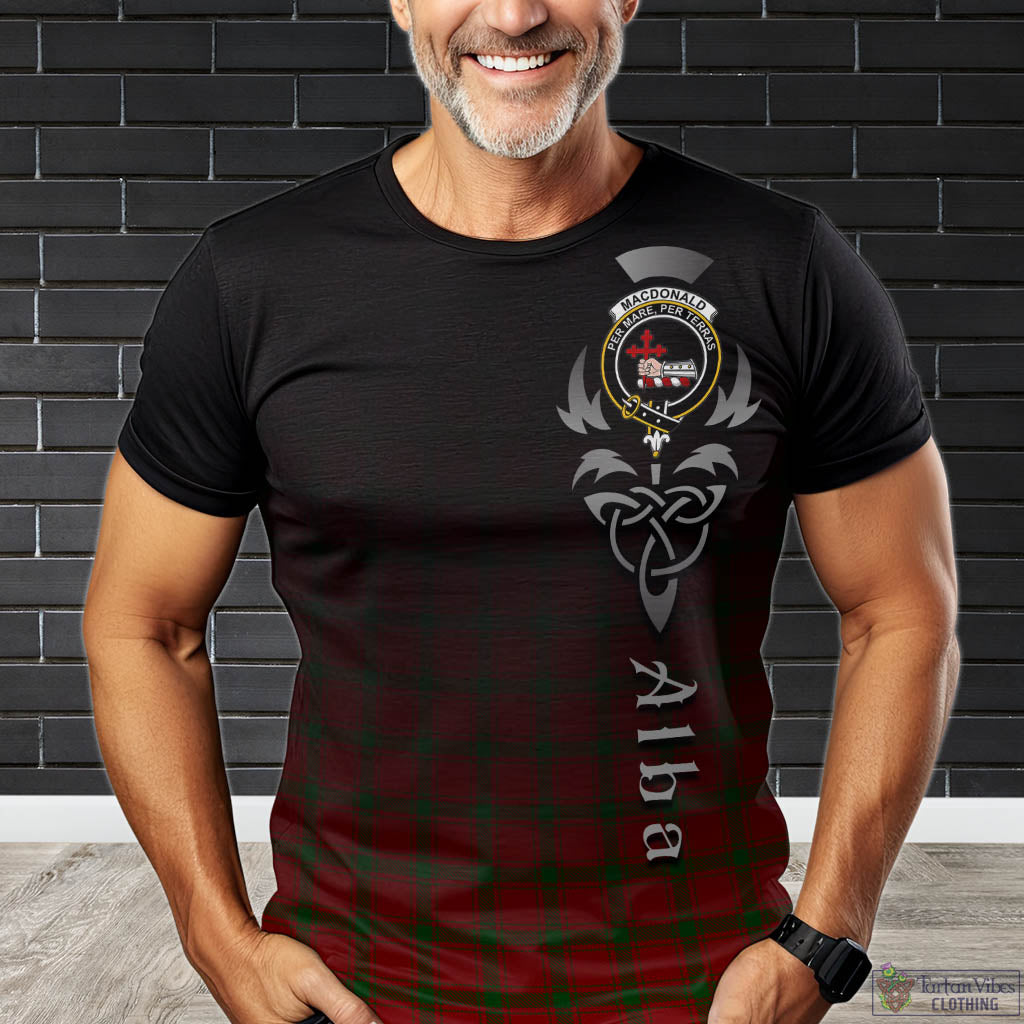 Tartan Vibes Clothing MacDonald of Sleat Tartan T-Shirt Featuring Alba Gu Brath Family Crest Celtic Inspired